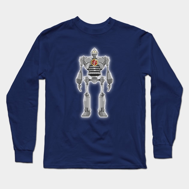 Iron Giant Pixel Edition Long Sleeve T-Shirt by rokrjon